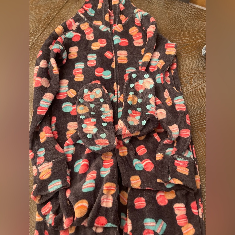 Jenni Fleece Onesie with Colorful Print